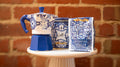 Bialetti Dolce & Gabbana Mediterranean Blue Moka Express 3-Cup Espresso Maker + Autentico Coffee & Tin | Gift Set Rare and Ready Gifts